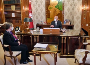 رئيس الجمهورية قيس سعيّد، يستقبل بقصر قرطاج، السيّدة نجلاء بودن رمضان، رئيسة الحكومة.