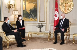 استقبال رئيس الجمهورية قيس سعيّد، بقصر قرطاج، السيّد لويجي دي مايو، وزير الشؤون الخارجية والتعاون الدولي بالجمهورية الإيطالية.